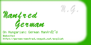 manfred german business card